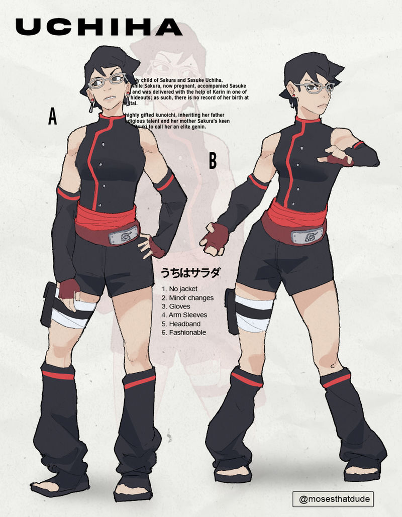 Sarada Alternate Timeskip Design by mosesthatdude on DeviantArt