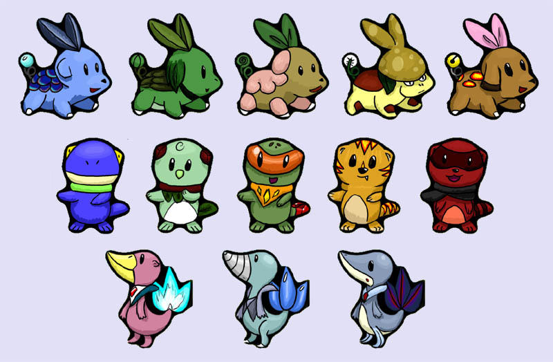 5th gen pokemon starters by Pokekoks on DeviantArt