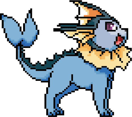 Pixilart - Vaporeon Pixel Art by GalaxyDoge