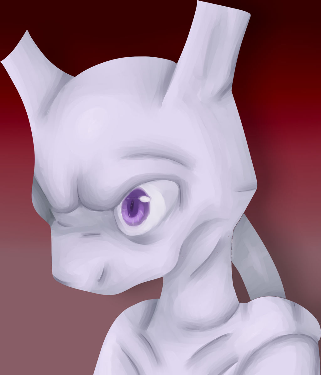 Mewtwo Graphics Mewtwo Portrait ( With Background ) by StarclansProphecy on DeviantArt
