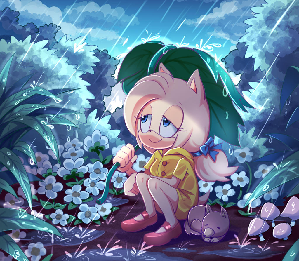 Sonic fanart Contest: Spring time rain by PixiTales