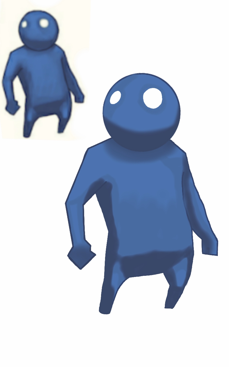 A drawing of a character from Gang beasts a game. by JDW on DeviantArt