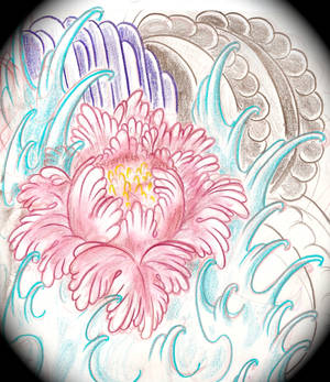 Peony and Waves 1