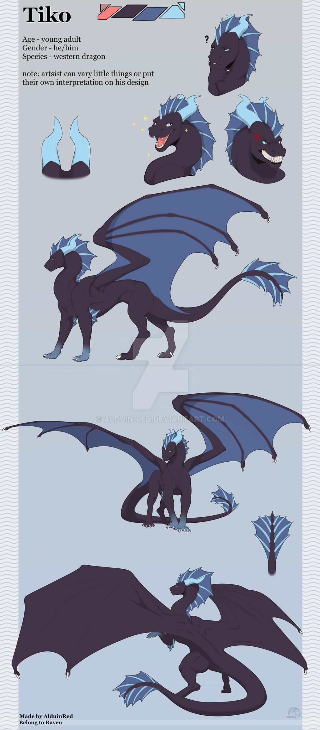 Raven Reference Sheet by Alduin-Red on DeviantArt