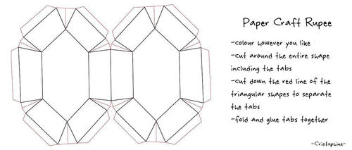 Papercraft Rupee Template