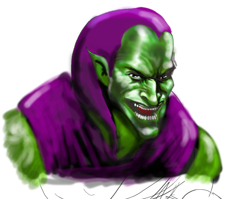 Tablet Sketch - Green Goblin 1