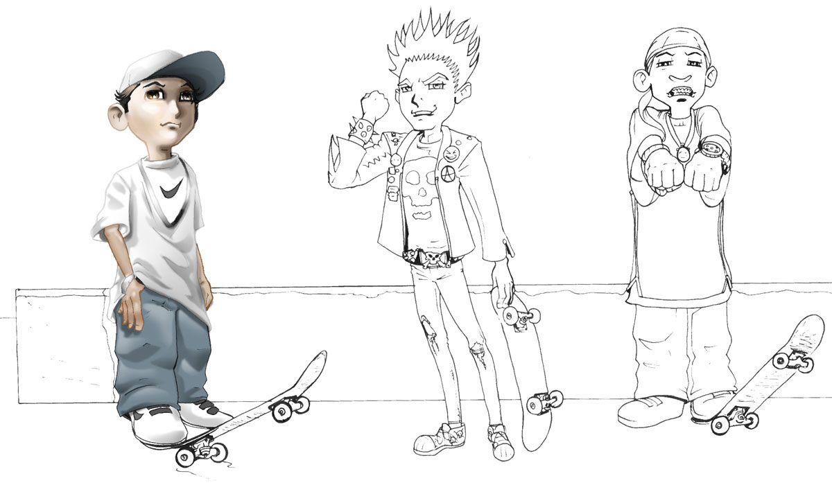 Skater Sample toons 1