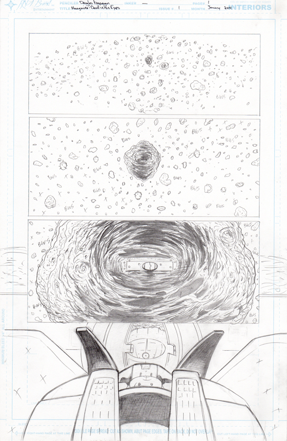 Hangwire Devil in His Eyes Issue 1 Page 1 pencils