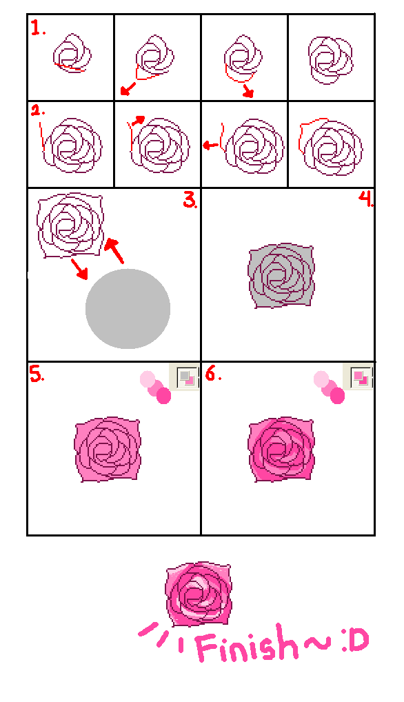Drawing Rose Tutorial in Paint