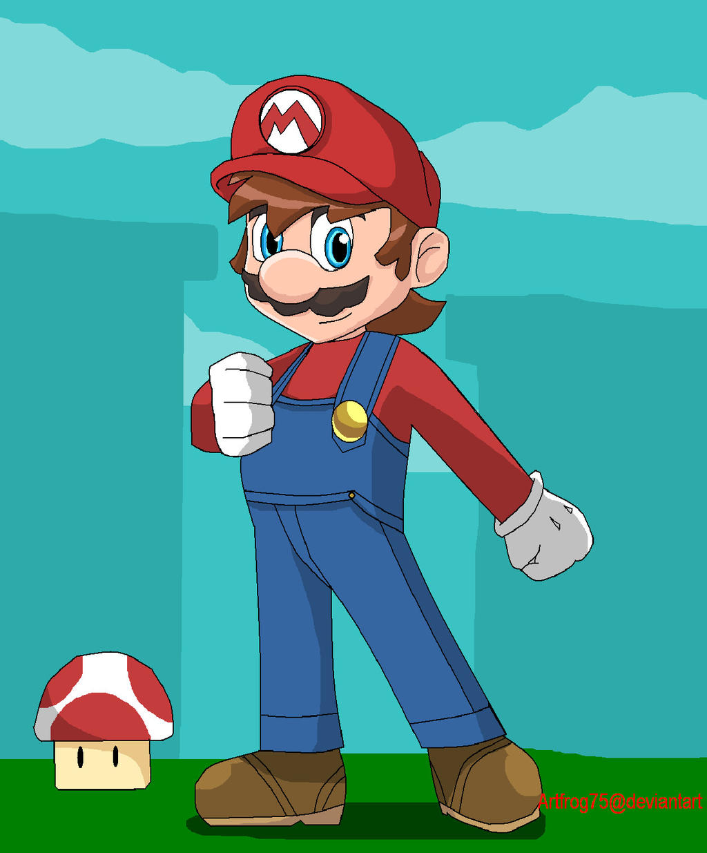 Mario Cartoon Deviantart Mario by Artfrog75 on DeviantArt