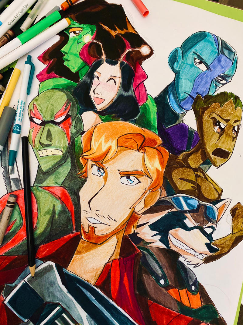 Gotg Drawing GoTG WIP by Artfrog75 on DeviantArt