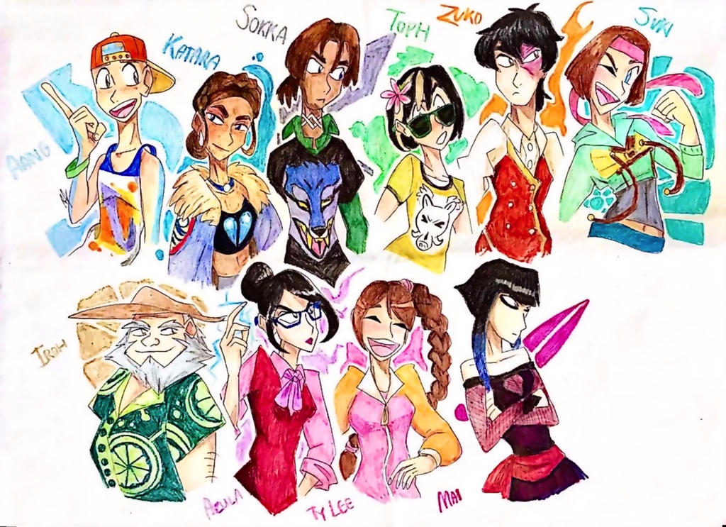 Deviantart Atla AtLA Modern Cast by Artfrog75 on DeviantArt