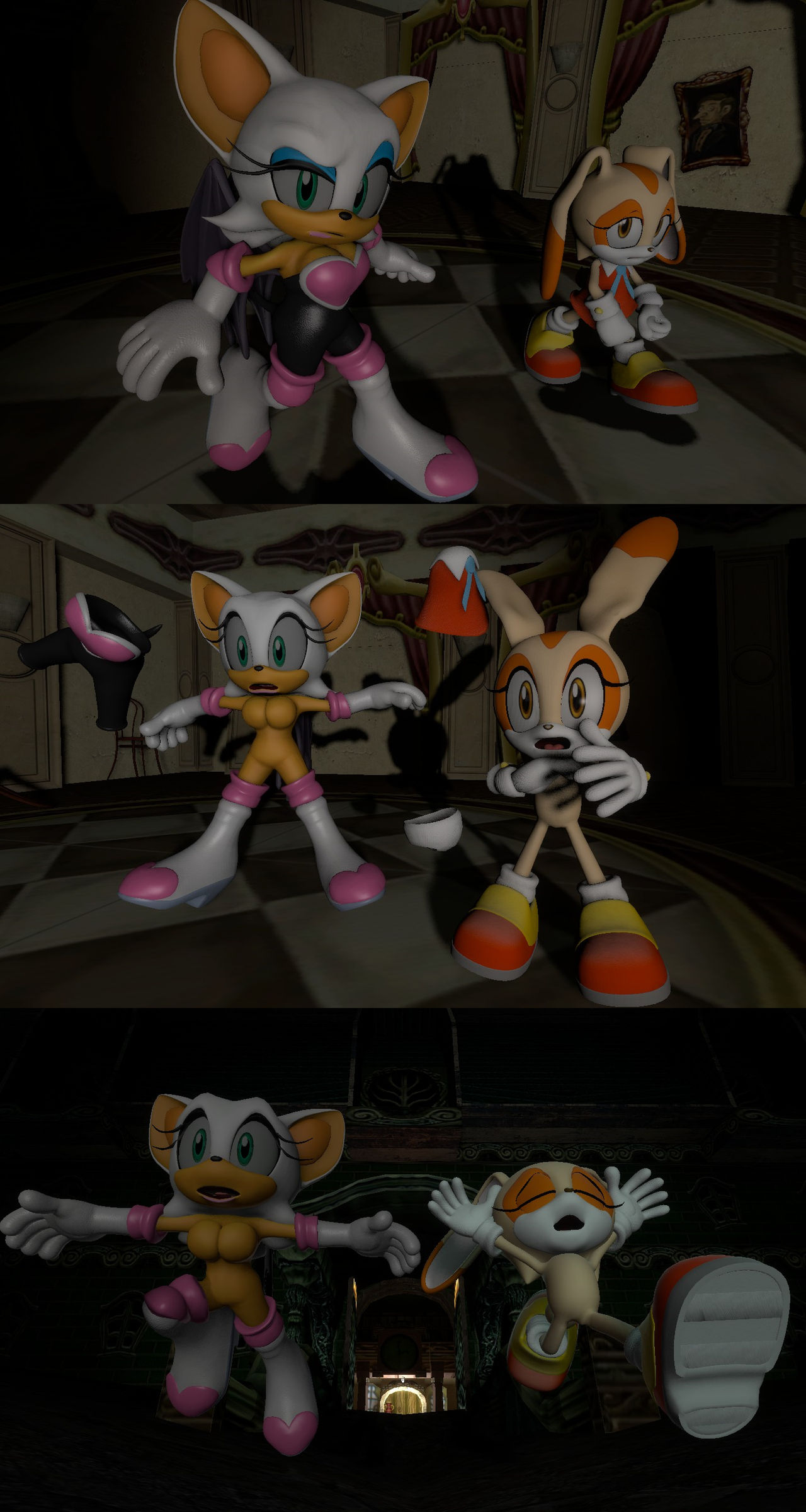 Deviantart Rouge Cream Rouge And Cream Get Spooked Out! by Ger-and-the-Gang on DeviantArt