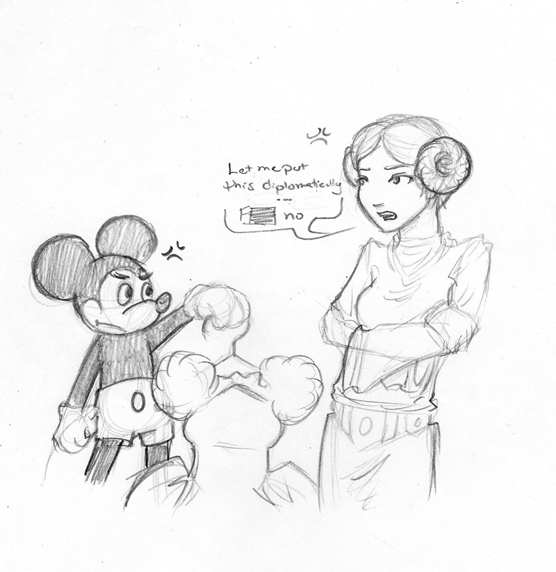 Princess Leia vs Micky Mouse