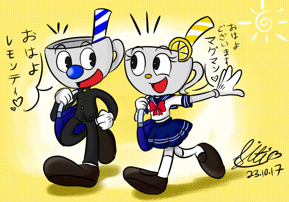 Lemon Tea Man ART::Mugman loves Lemon tea 2 by Sitinuramjah on DeviantArt