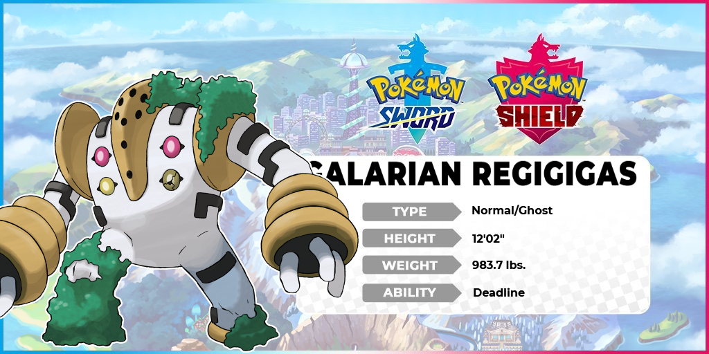 Pokemon 16486 Galarian Regigigas Pokedex: Evolution, Moves, Location, Stats