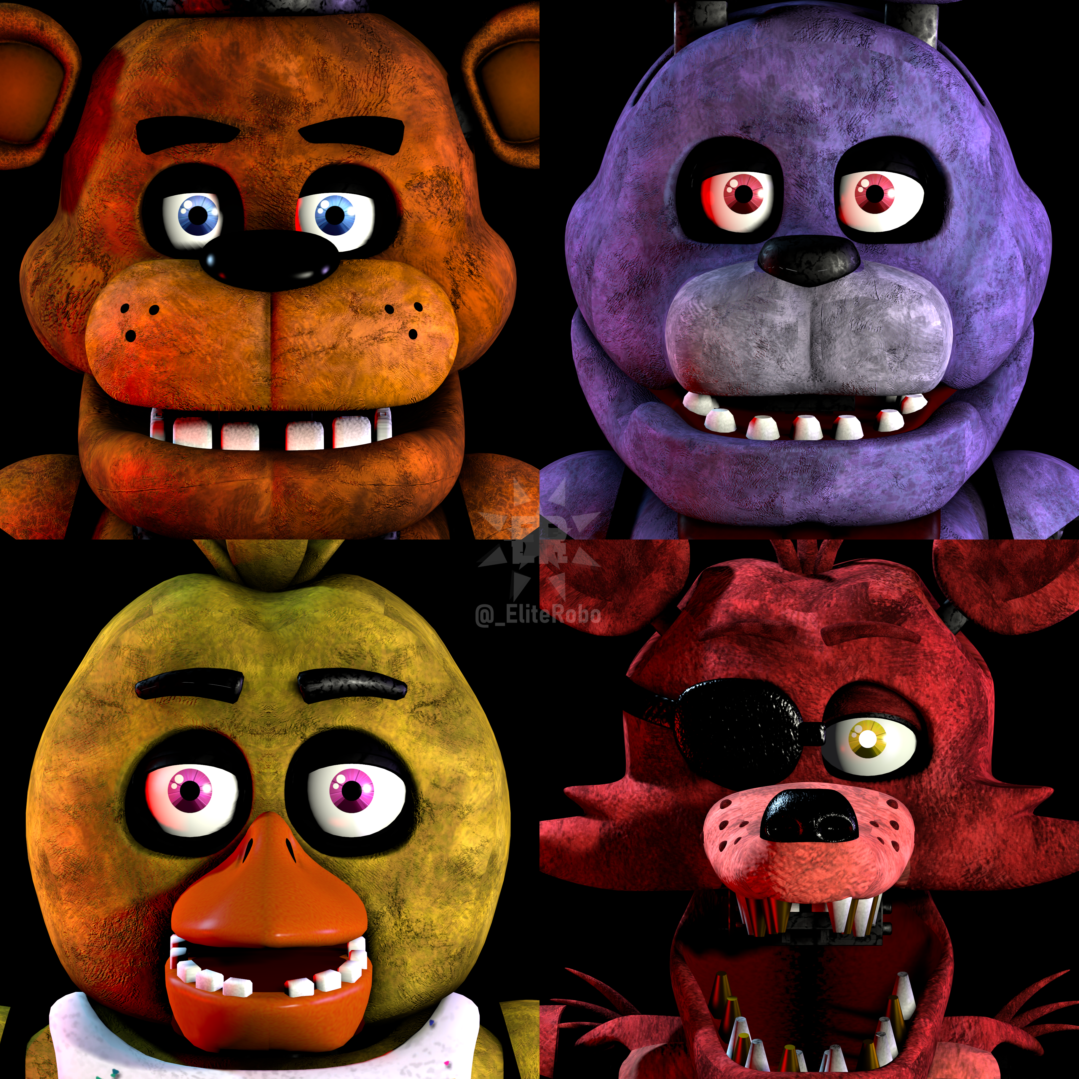 C4D FNAF  The Happy Animatronics by Tinar25 on DeviantArt