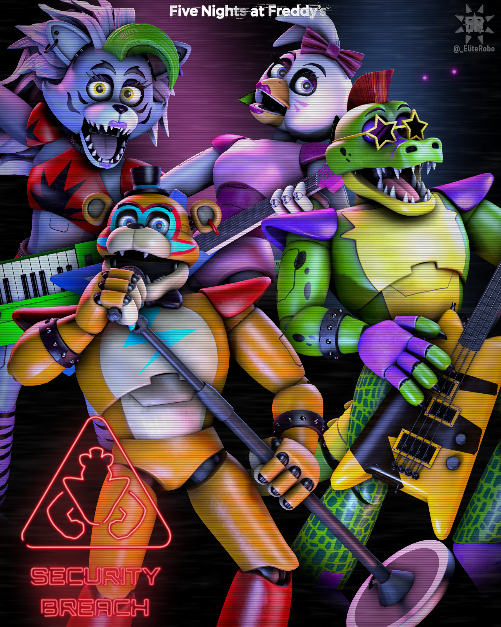 FNaF SFM]FNaF Icon with all animatronics (Remake) by EliteRobo on DeviantArt