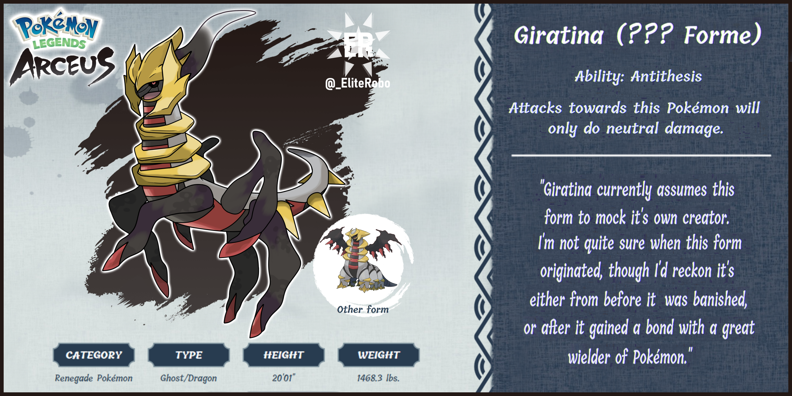 Alpha Shiny Giratina Both Forms Pokemon Legends: Arceus 