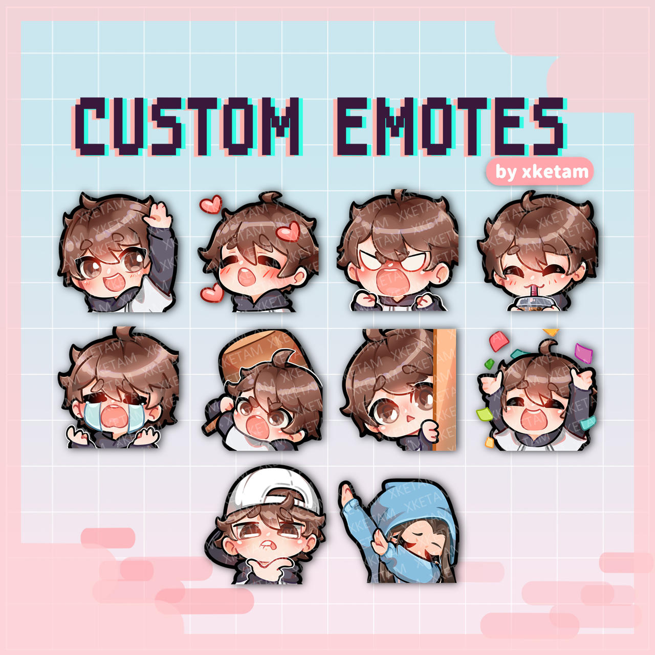 Emotes Commission #6 by xketam on DeviantArt