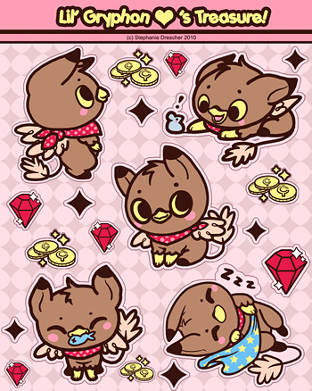 Lil' Gryphon Hearts Treasure