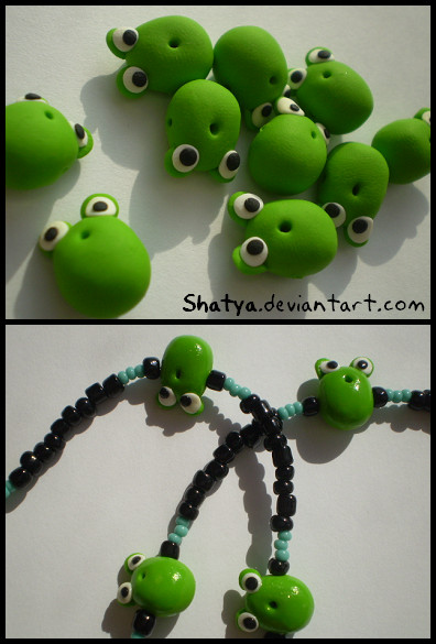 Fimo frogs