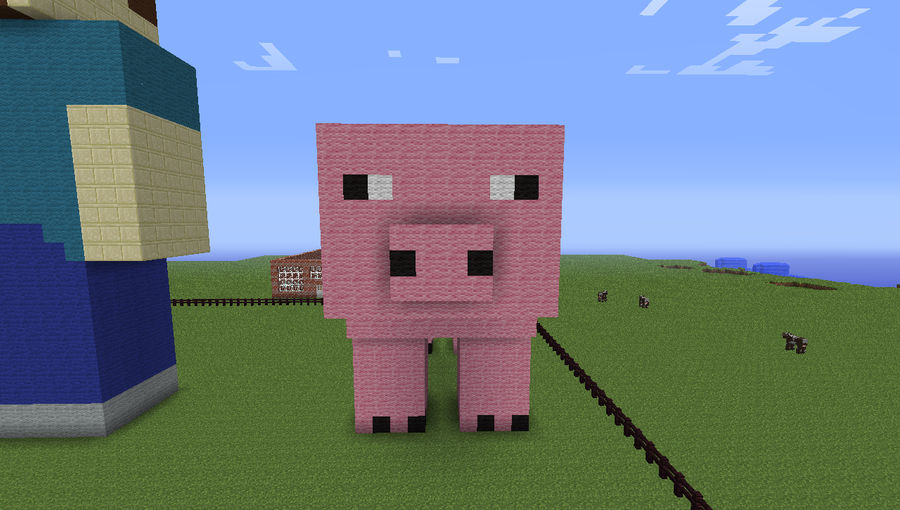 Minecraft Piggy Statue by Crisis-Rebel on DeviantArt