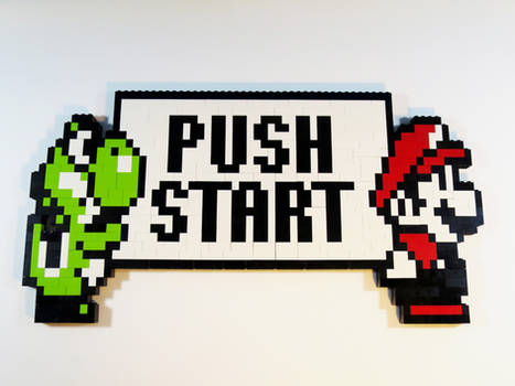 Mario and Yoshi Push Start Yoshi's Cookie