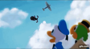 (GIF) Skydiving Panchito