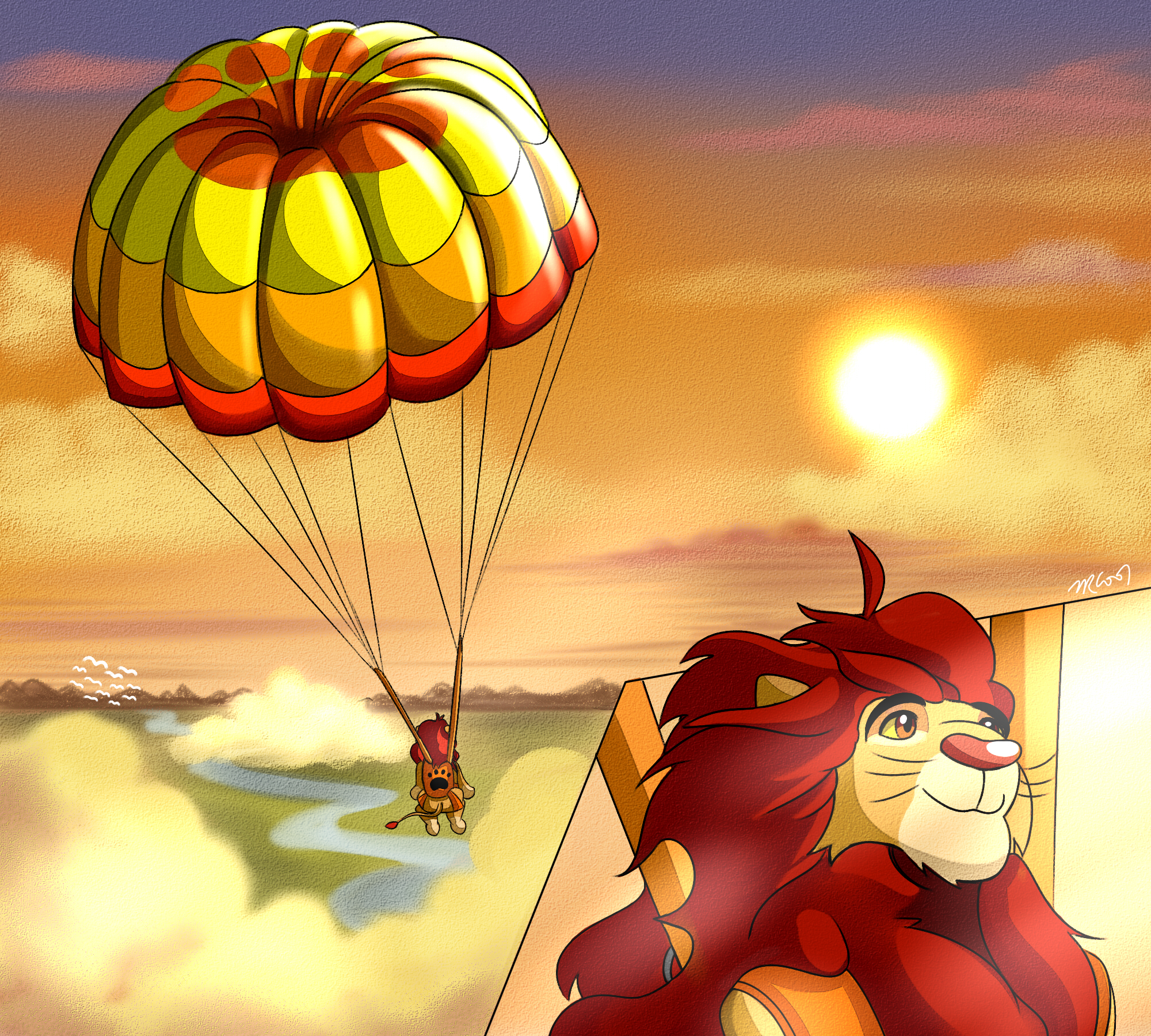 Simba's Sunbathing in the Sky by trc001 on DeviantArt