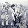 Three Stooges Golf painting