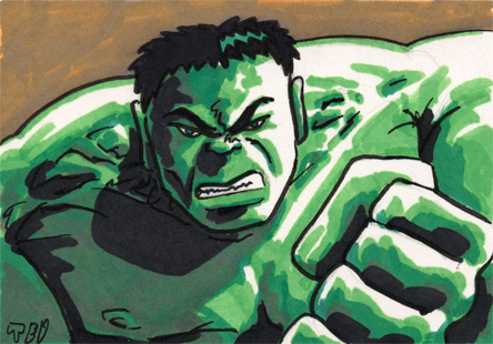 Incredible Hulk sketch card