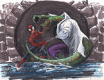 Spider-Man vs The Lizard by tdastick
