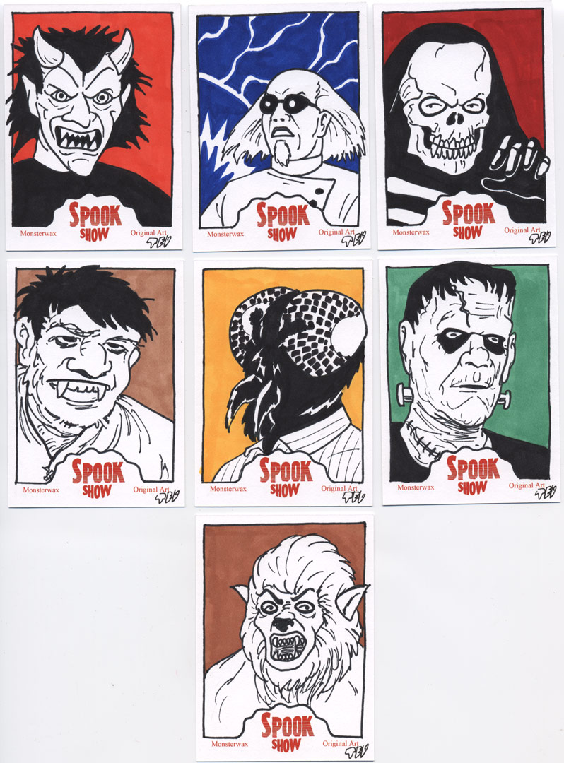 Spook Show sketch cards 3