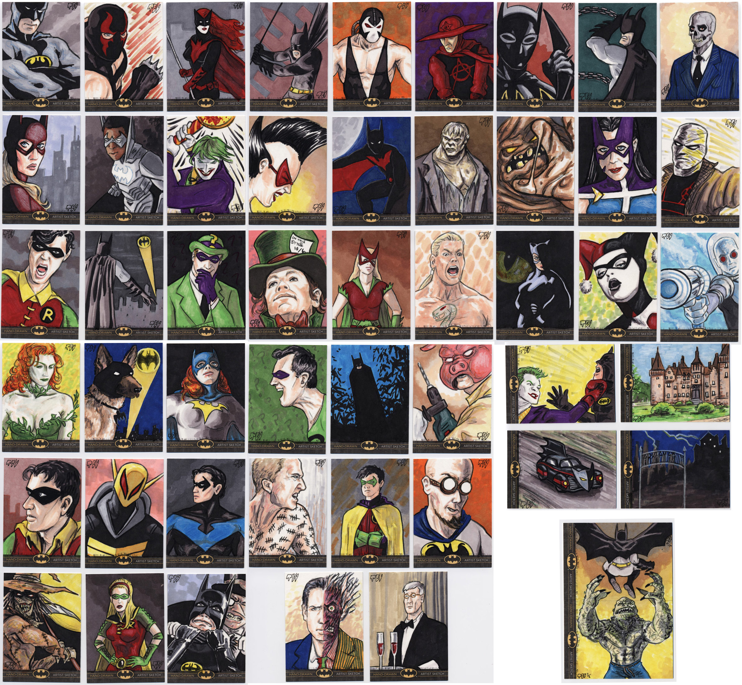 Batman: The Legend sketch cards