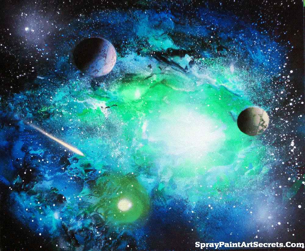 pix Galaxy Spray Paint Art Wallpaper turquoise galaxy spray paint art