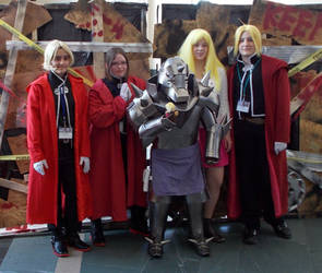Fullmetal Alchemist group with Alphonse Elric