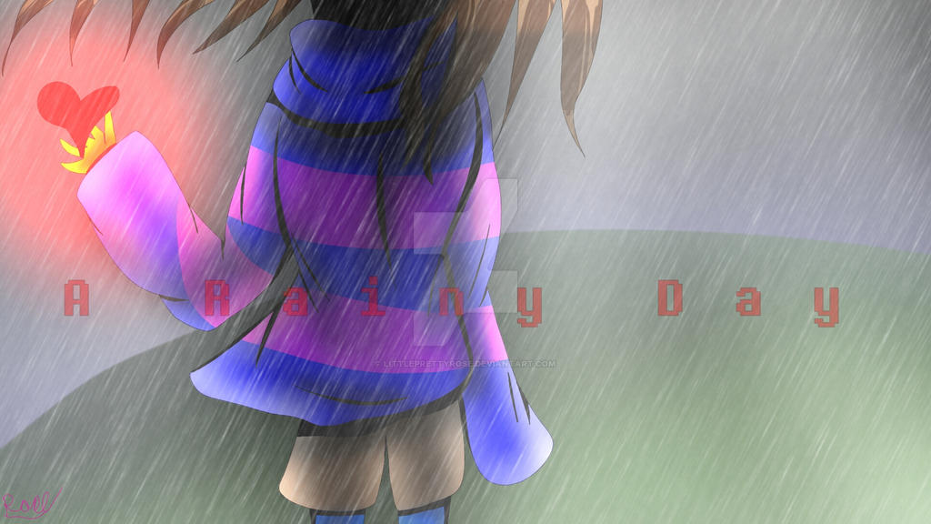 A Rainy Day Undertale Female Frisk Fanart By Littleprettyrose On Deviantart