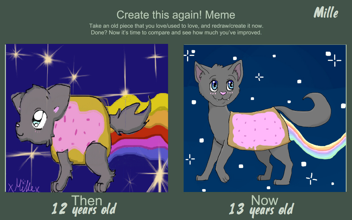 Nyan before and after