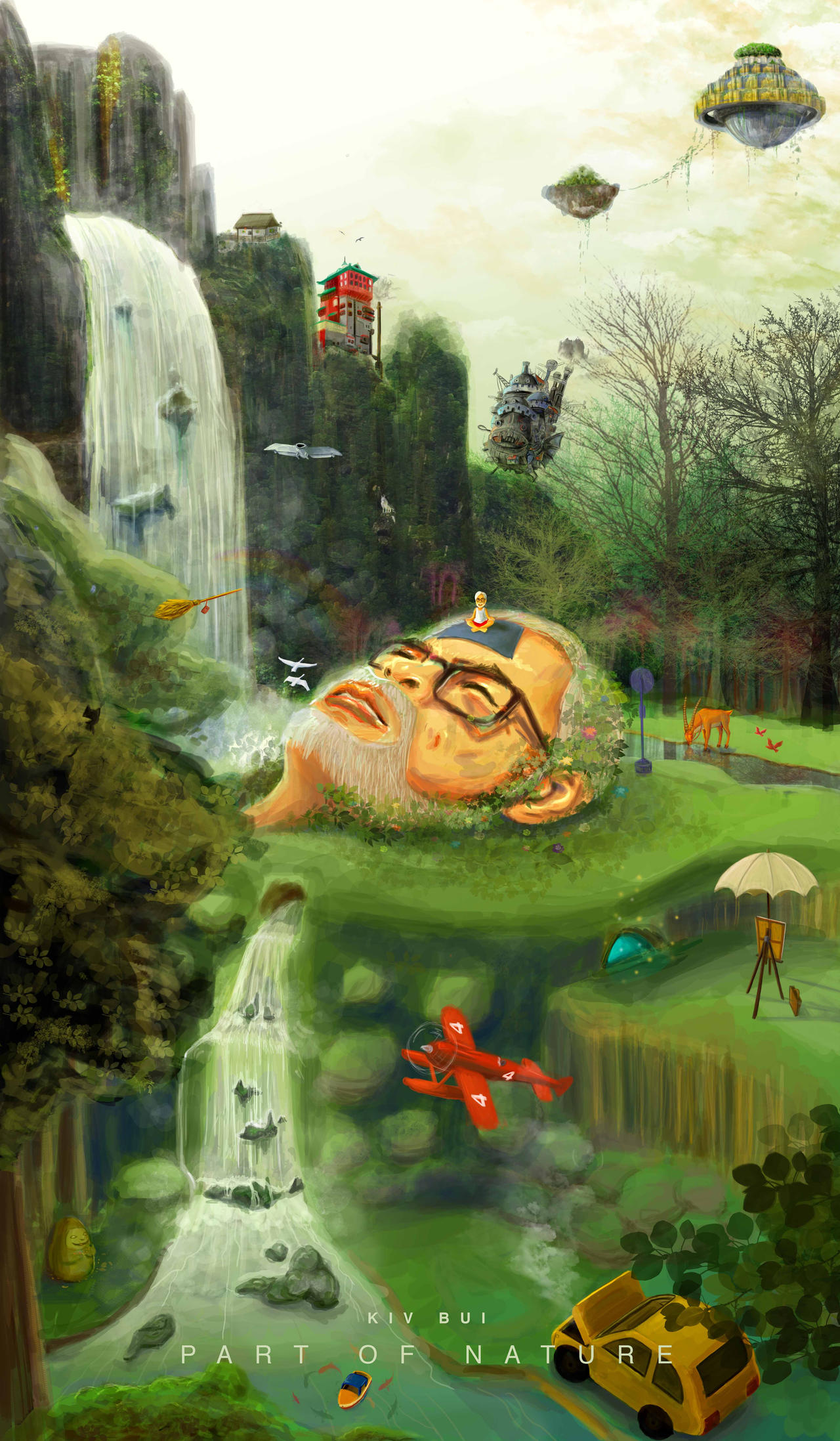 Miyazaki Ghibli Fanart: Part of Nature by kivbuiart on DeviantArt