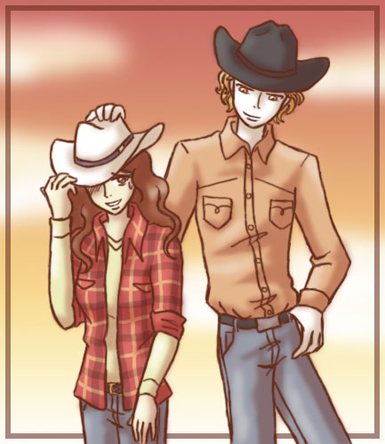 Cowboy Hats -Bella and Jasper