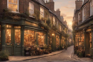 Quaint Cosy Edwardian Fantasy Shopping Street