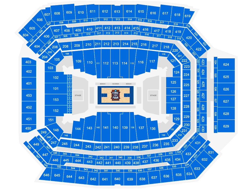 NCAA Final Four Lucas Oil Stadium Seating Chart by shopthetrolls on