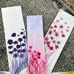 finaly, my new bookmarks. Flower theme 