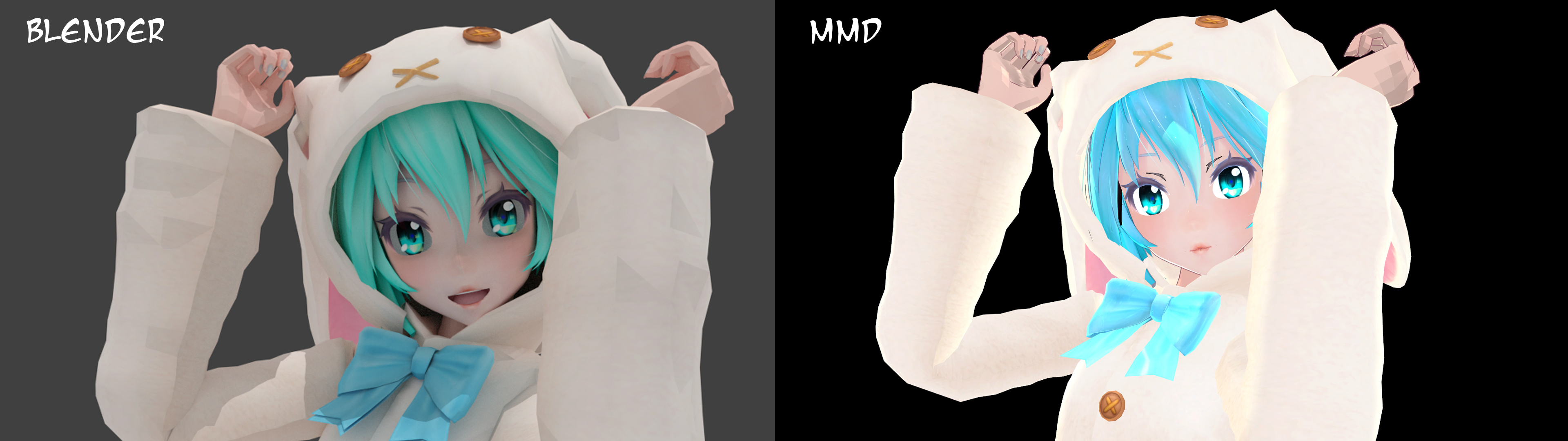 Blender vs MMD comparision