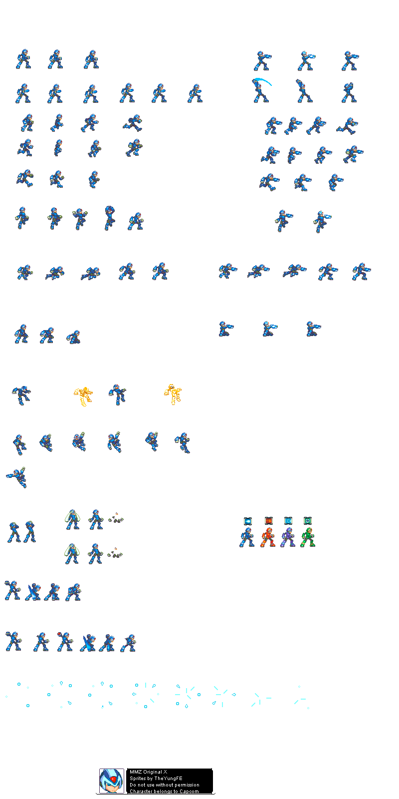 MMZ Original X sprite sheet