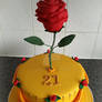 Beauty and the Beast Rose cake