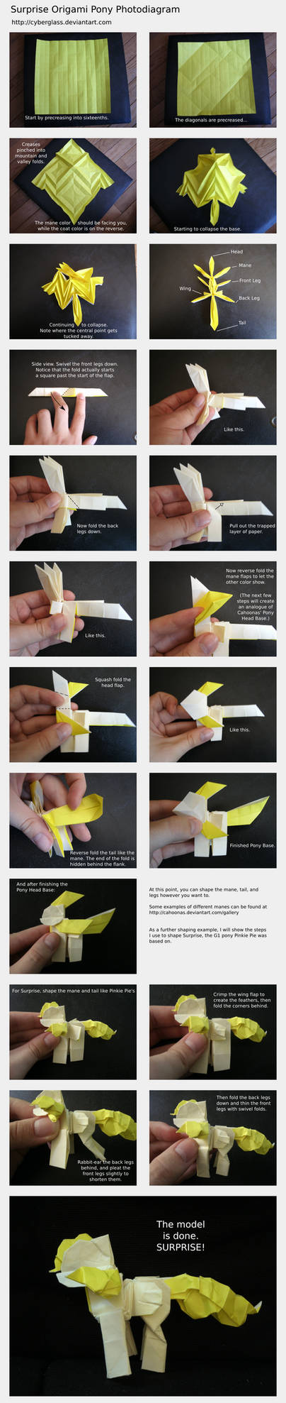 Surprise Origami Pony Photodiagram