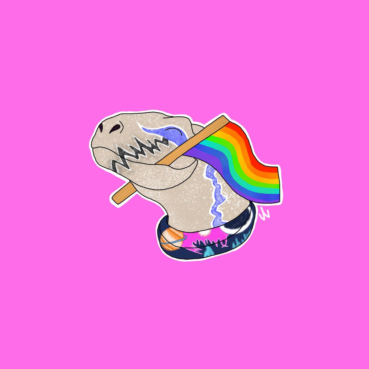 pride month raptor by AzureRaptor on DeviantArt