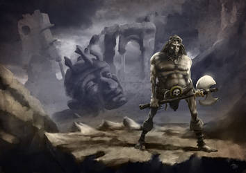Barbarian in the ruins